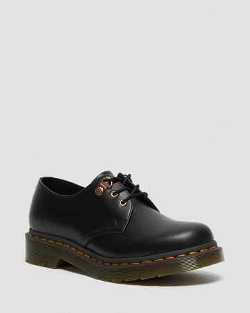 Zapatos Oxford Dr Martens 1461 Rose Gold Hardware Cuero Mujer Negros | MX 427WNB